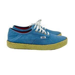 Vans Shoes Womens Size 7.5 Blue Espadrille Rare Off The Wall Comfort Sneakers